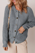 Chunky Knit Button-Front Cardigan Sweater - Rooted & Reckless Co.