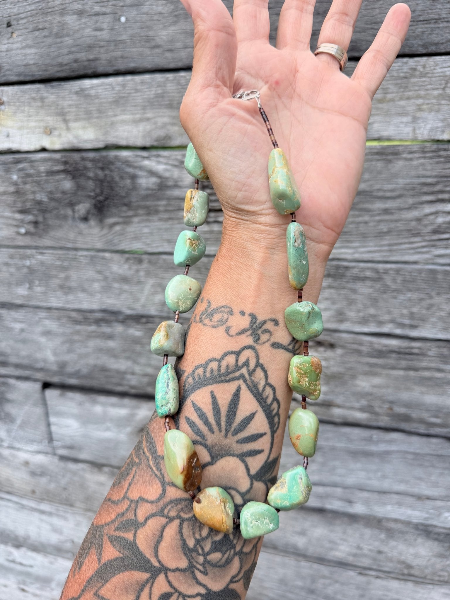 Chunky Turquoise Necklace - Rooted & Reckless Co.