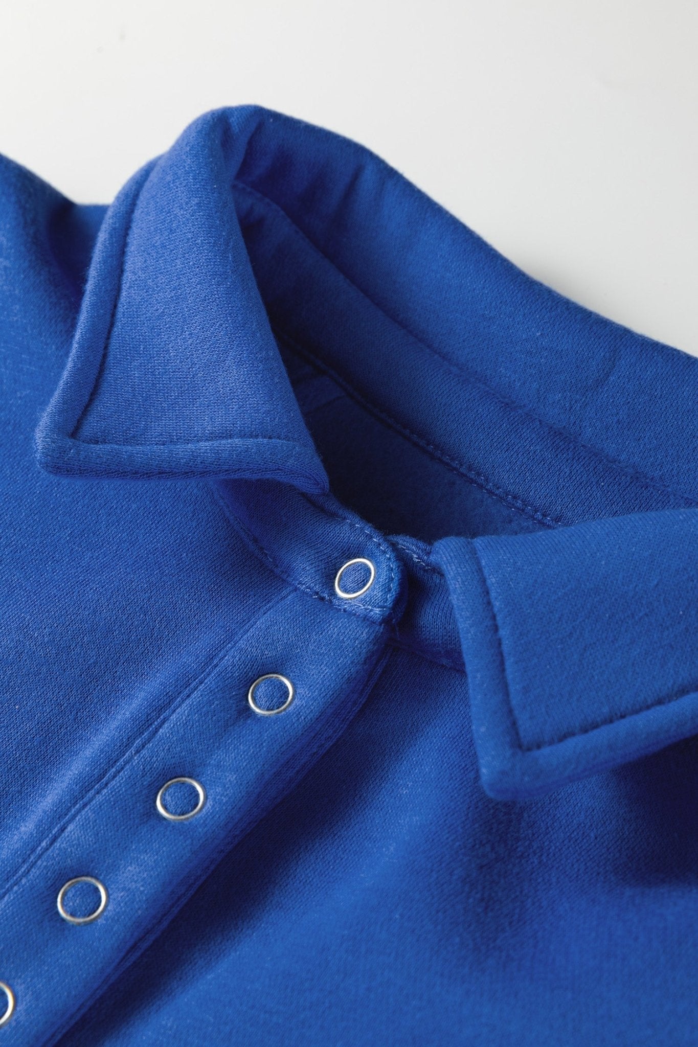 Collared Snap Button Exposed Seam Sweatshirt - Rooted & Reckless Co.