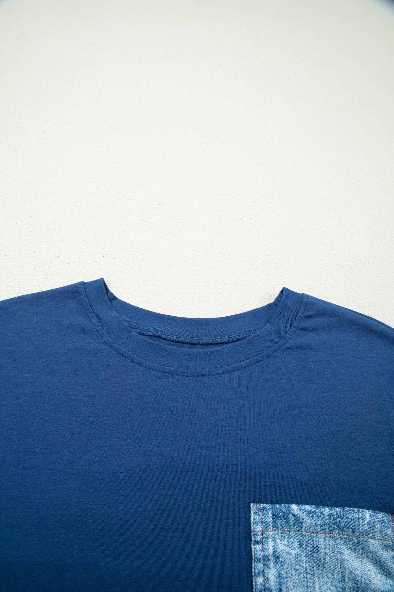 Colorblock Chest Pocket Patch Short Sleeve Top - Rooted & Reckless Co.