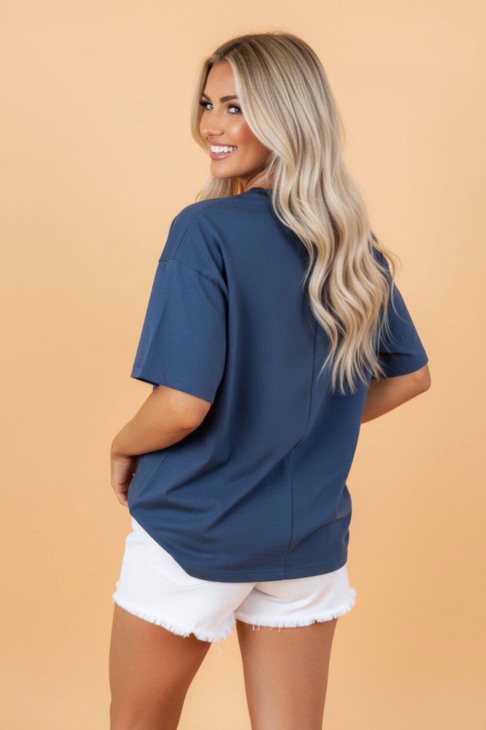 Colorblock Chest Pocket Patch Short Sleeve Top - Rooted & Reckless Co.