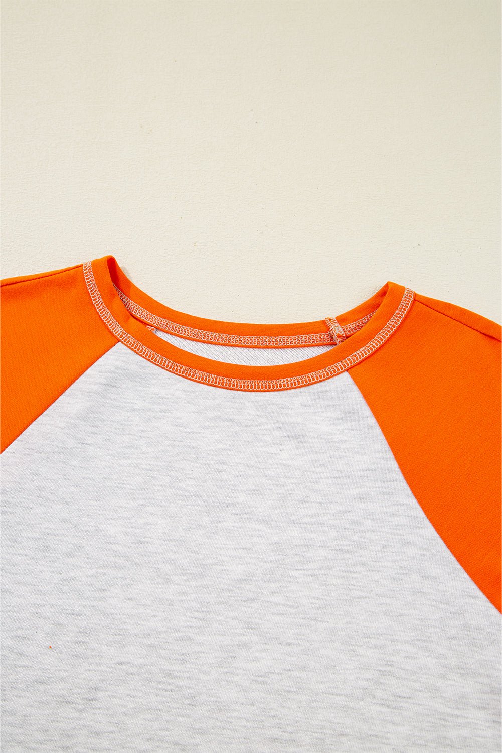Colorblock Contrast Stitch Raglan Sleeve Top - Rooted & Reckless Co.