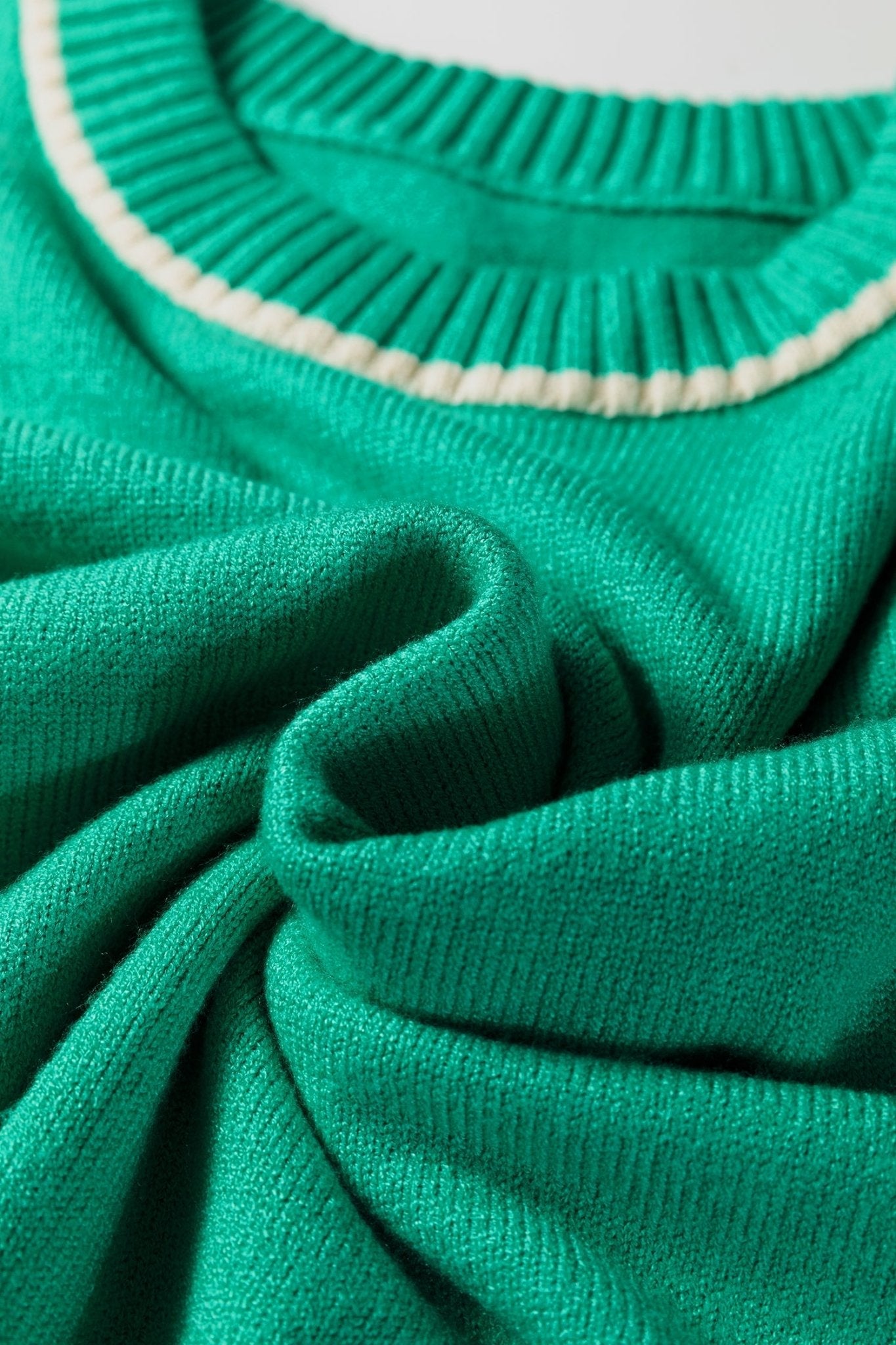Colorblock Contrast Trim Drop Shoulder Baggy Sweater - Rooted & Reckless Co.