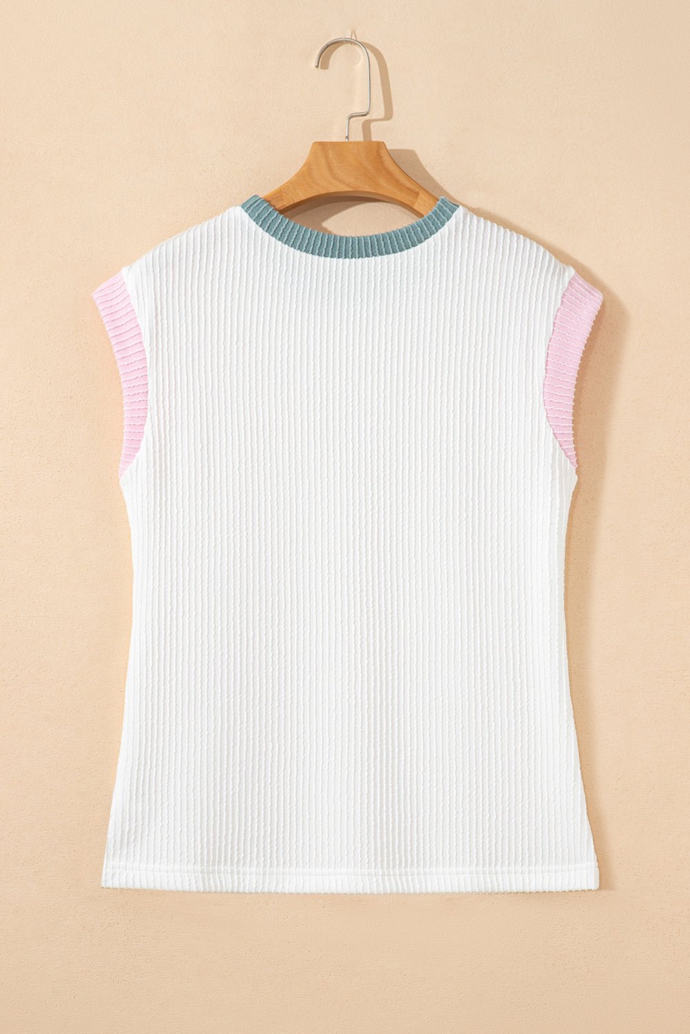 Colorblock Corded Knit Crew Neck Tee - Rooted & Reckless Co.