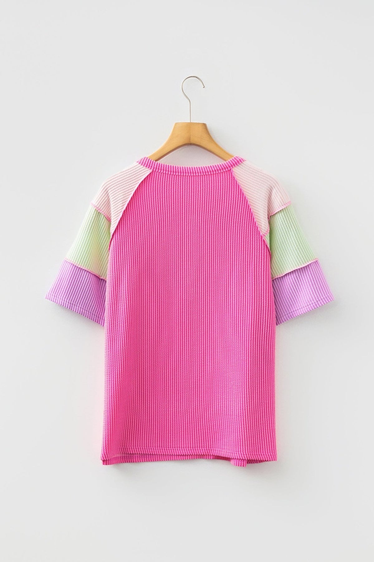 Colorblock Corded Knit Patchwork Henley Tee - Rooted & Reckless Co.