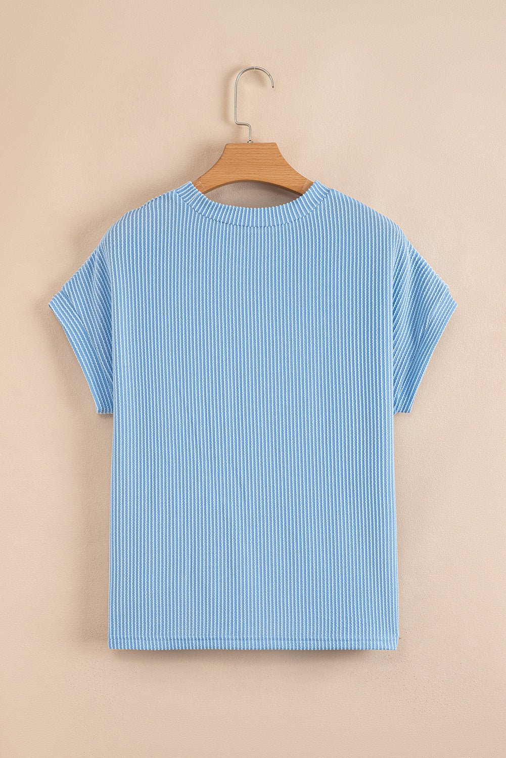 Colorblock Corded Knit Pocketed Crew Neck T-Shirt - Rooted & Reckless Co.