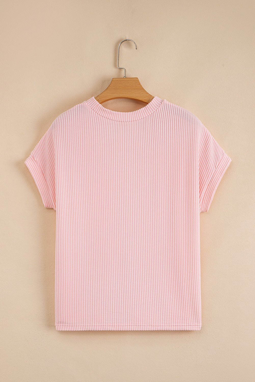 Colorblock Corded Knit Pocketed Crew Neck T-Shirt - Rooted & Reckless Co.