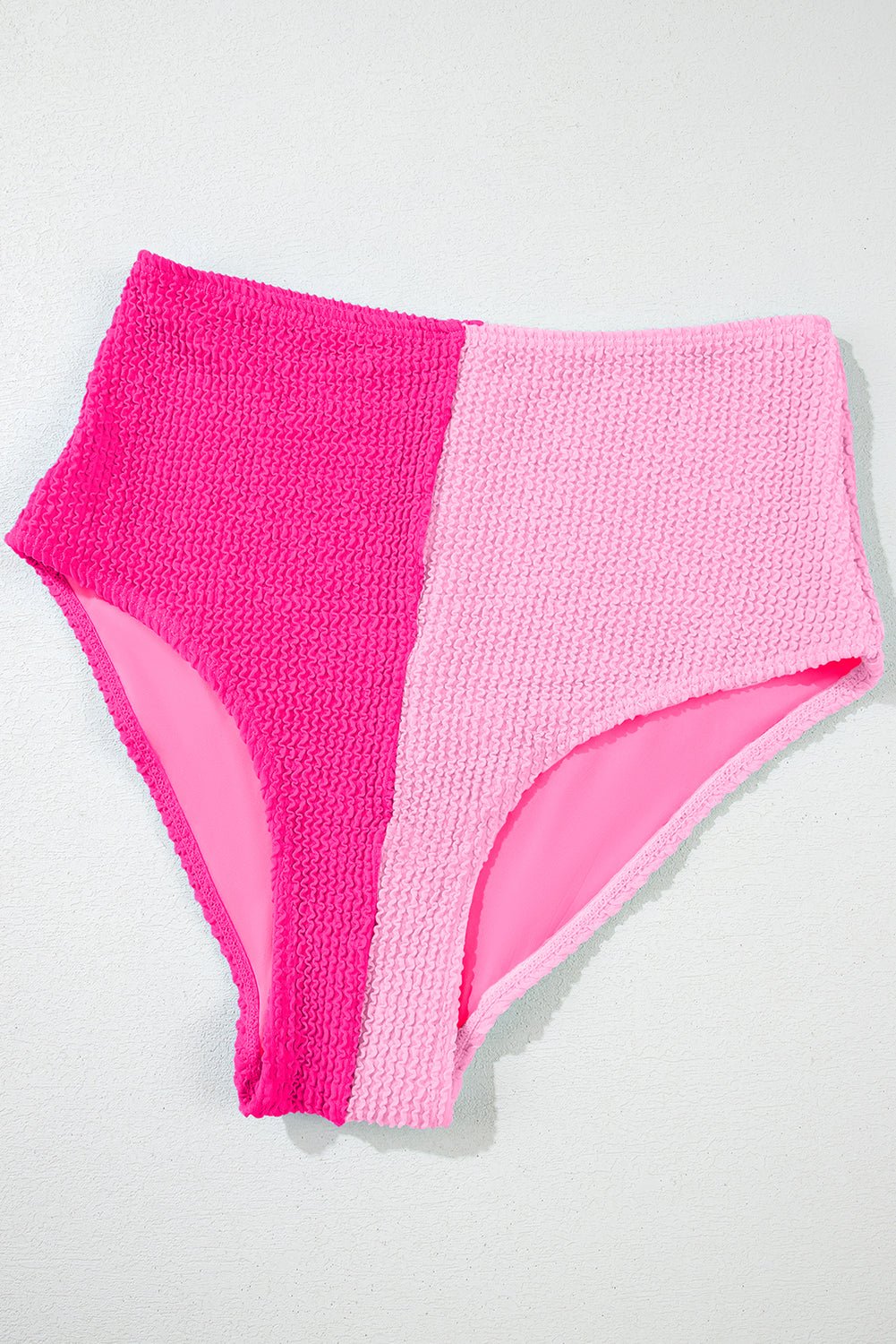 Colorblock Corded Top & High Waist Bikini Set - Rooted & Reckless Co.
