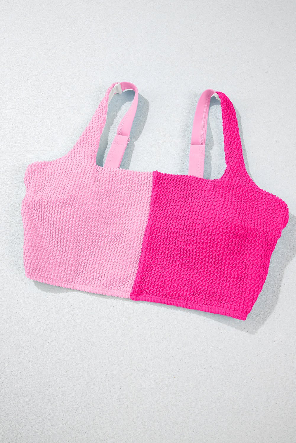 Colorblock Corded Top & High Waist Bikini Set - Rooted & Reckless Co.