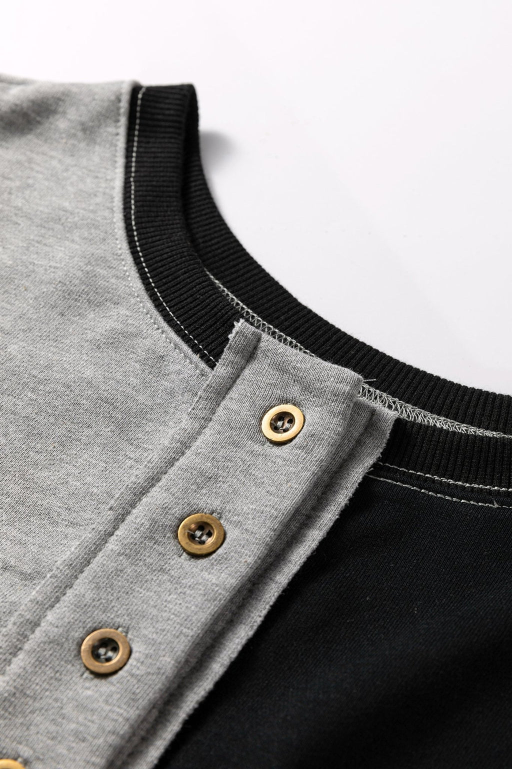 Colorblock Crewneck Henley Sweatshirt - Rooted & Reckless Co.
