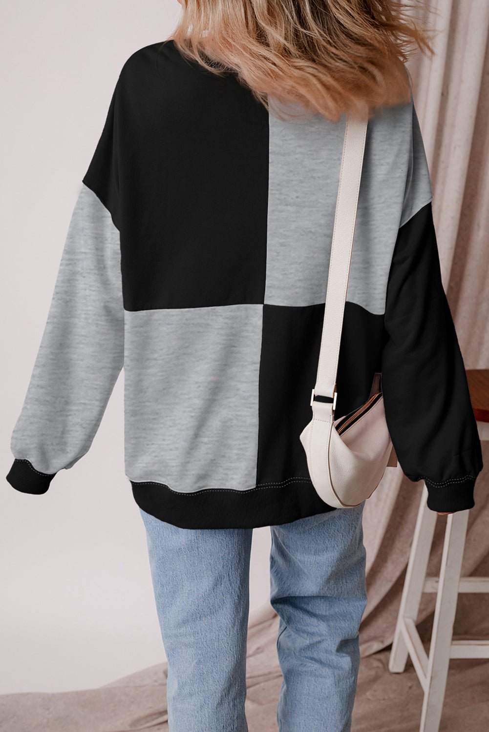 Colorblock Crewneck Henley Sweatshirt - Rooted & Reckless Co.
