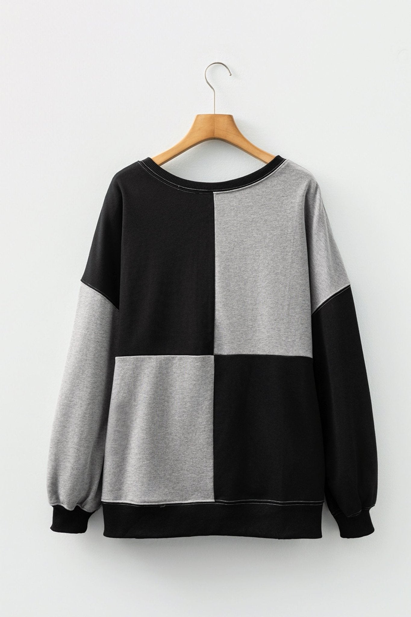 Colorblock Crewneck Henley Sweatshirt - Rooted & Reckless Co.