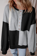 Colorblock Crewneck Henley Sweatshirt - Rooted & Reckless Co.