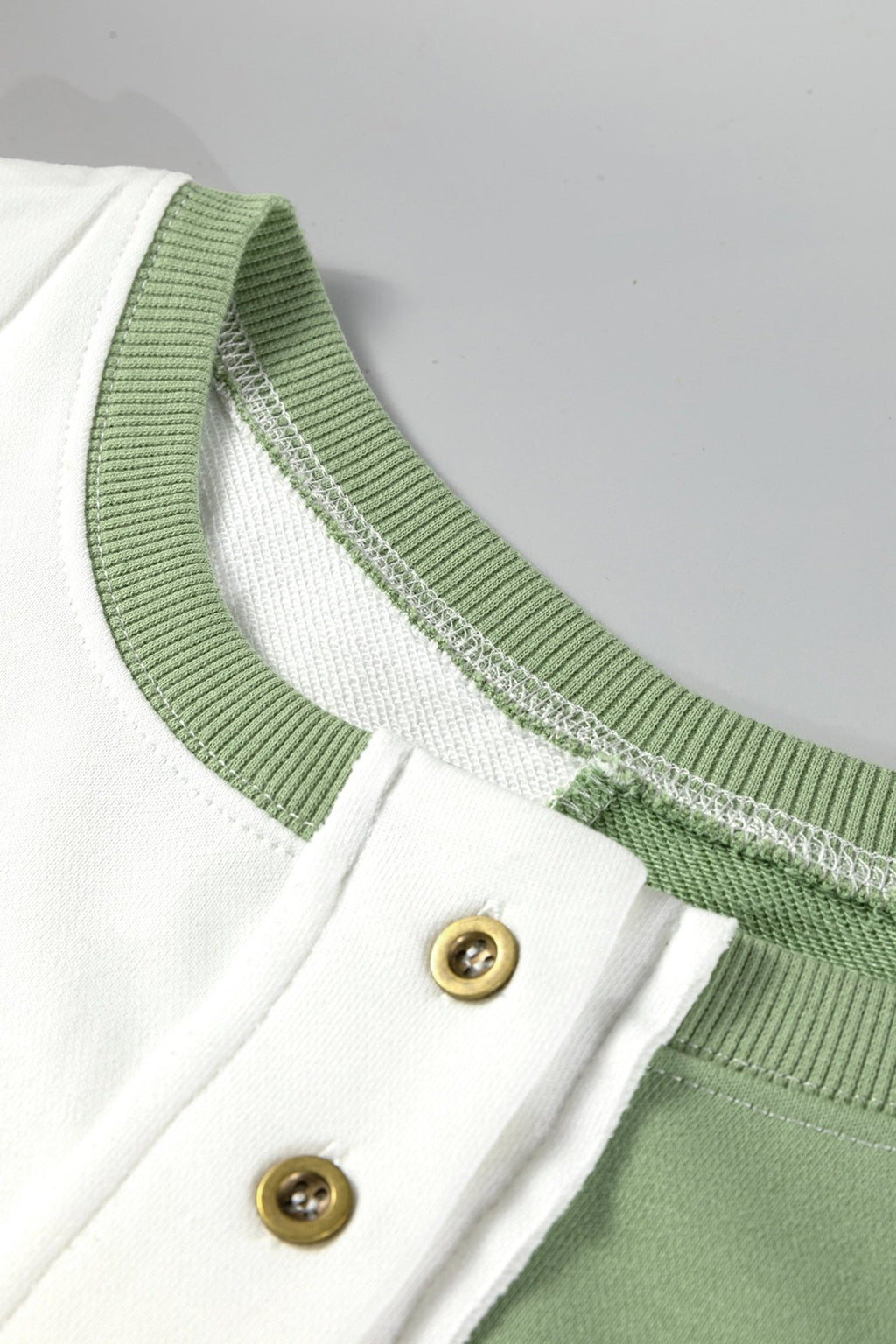 Colorblock Crewneck Henley Sweatshirt - Rooted & Reckless Co.