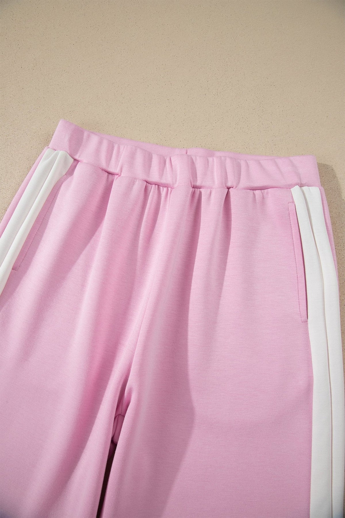Colorblock Cropped Tank & Elastic Waist Pants Set - Rooted & Reckless Co.