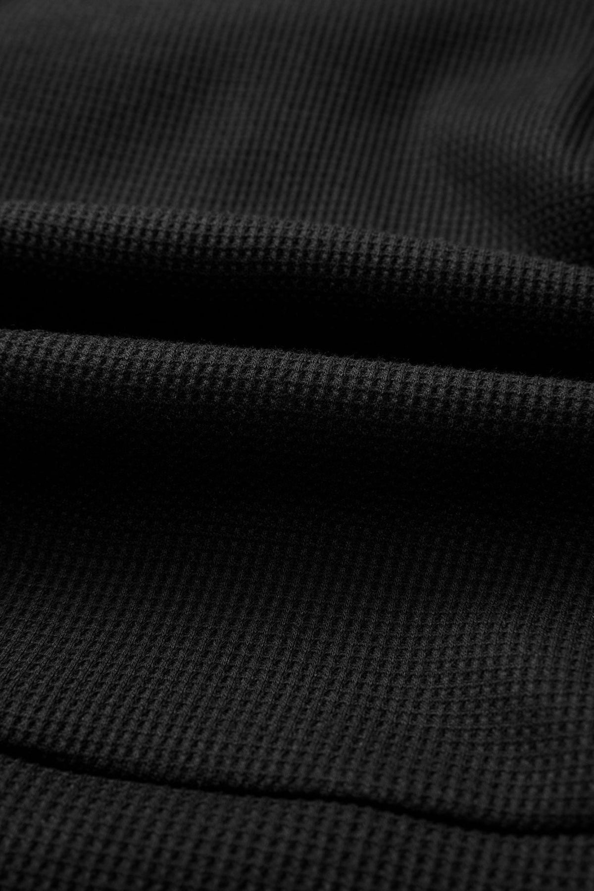 Colorblock Denim Waffle Knit Patchwork Polo Top - Rooted & Reckless Co.