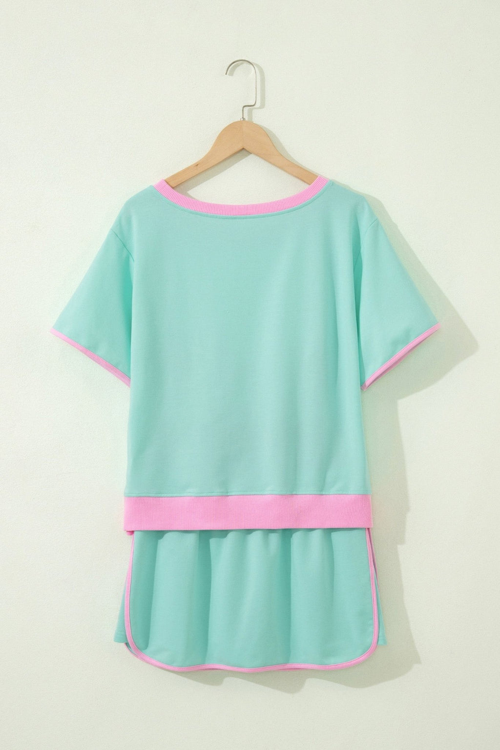 Colorblock Drop Shoulder T-Shirt & Skort Set - Rooted & Reckless Co.