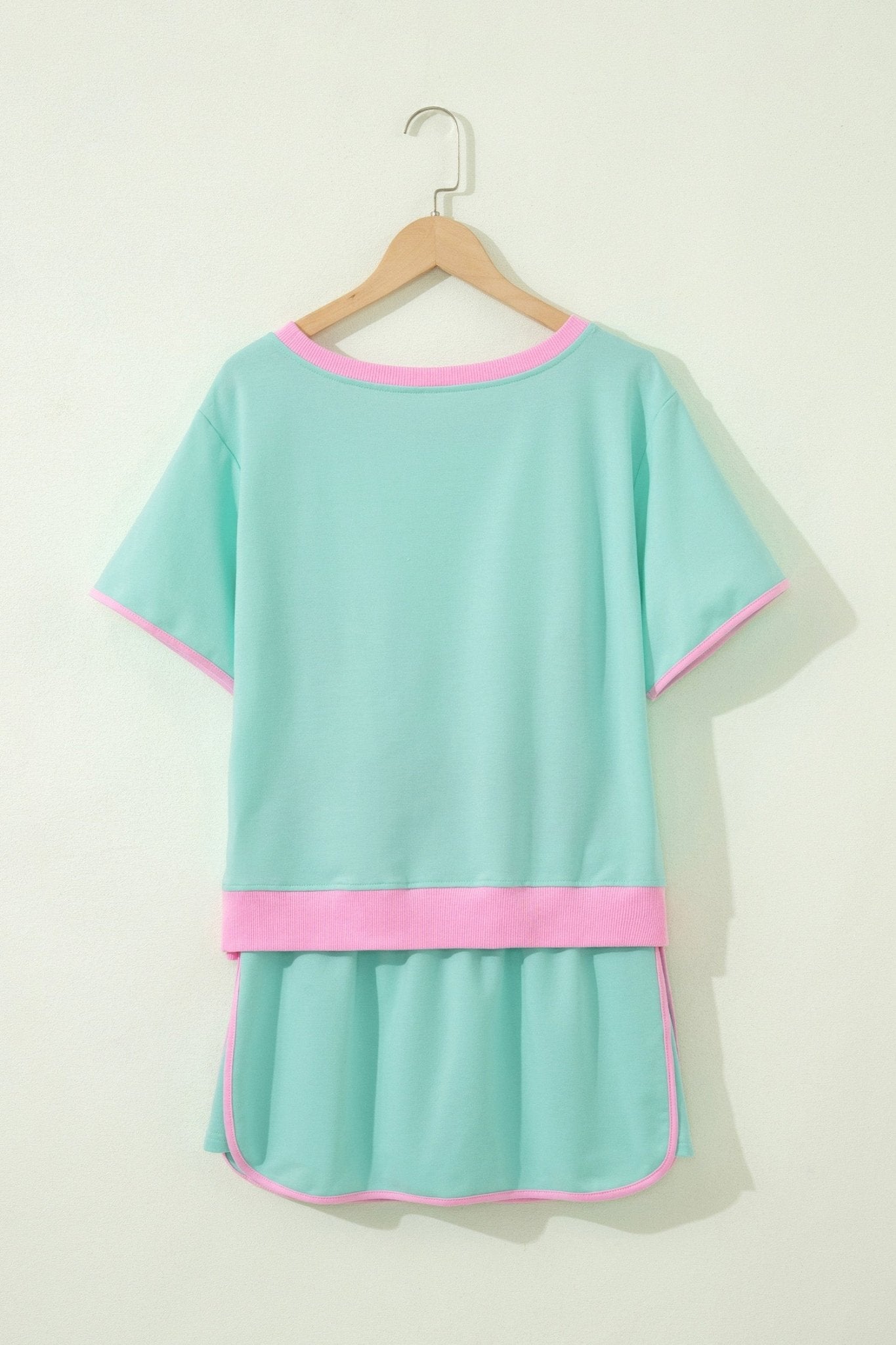 Colorblock Drop Shoulder T-Shirt & Skort Set - Rooted & Reckless Co.