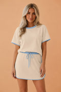 Colorblock Drop Shoulder T-Shirt & Skort Set - Rooted & Reckless Co.