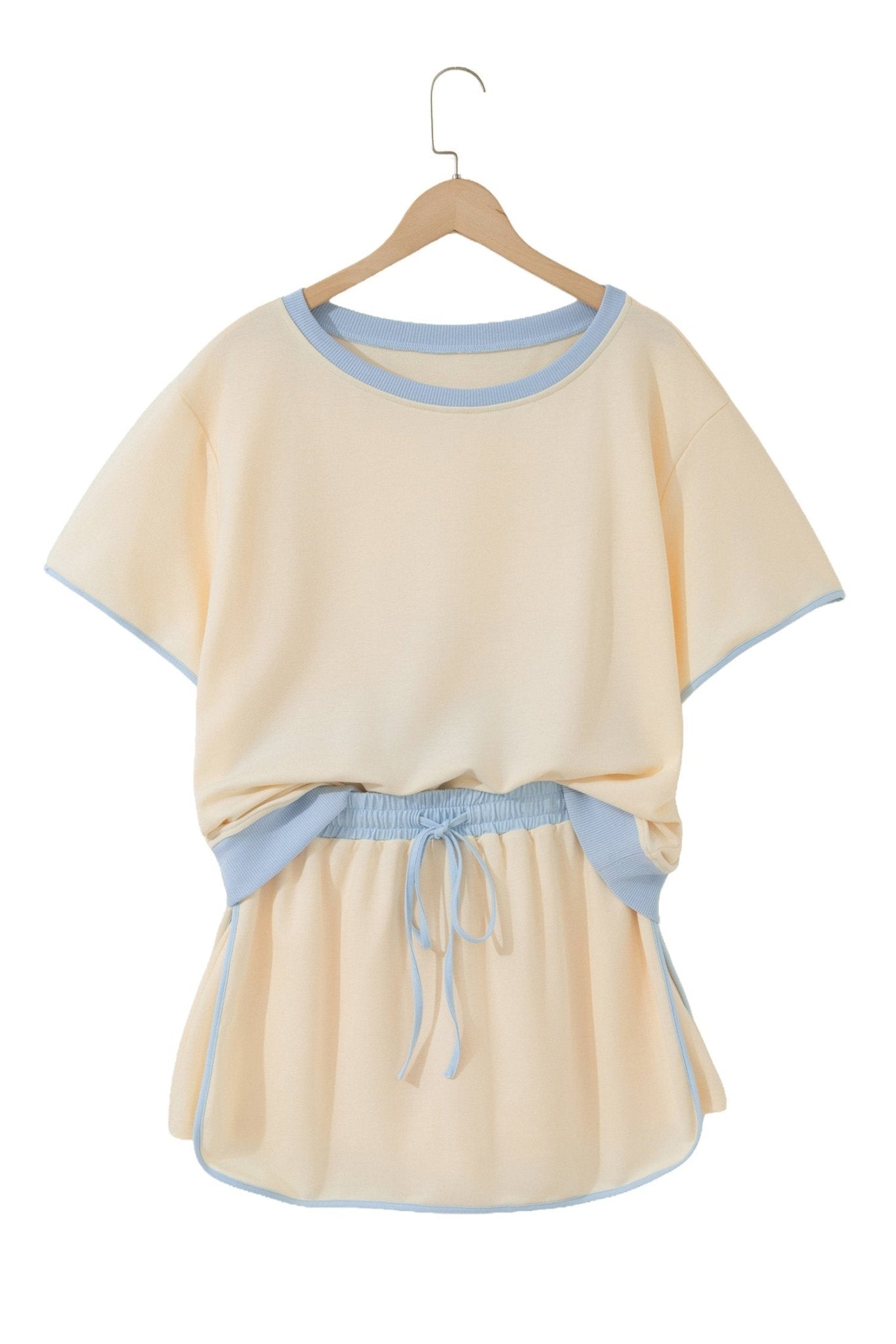 Colorblock Drop Shoulder T-Shirt & Skort Set - Rooted & Reckless Co.