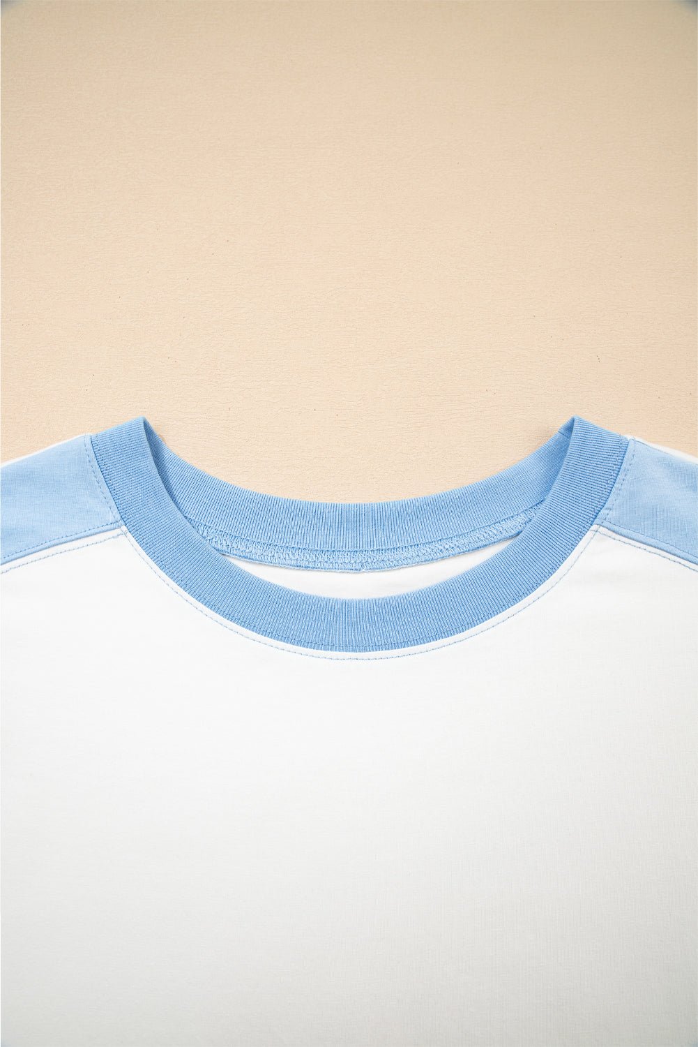 Colorblock Exposed Seam Crew Neck T-Shirt - Rooted & Reckless Co.
