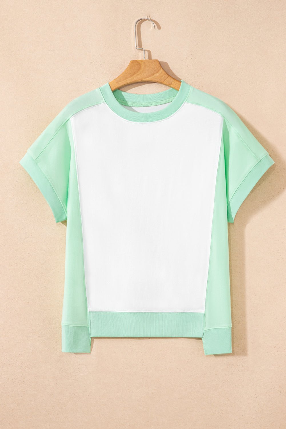 Colorblock Exposed Seam Crew Neck T-Shirt - Rooted & Reckless Co.