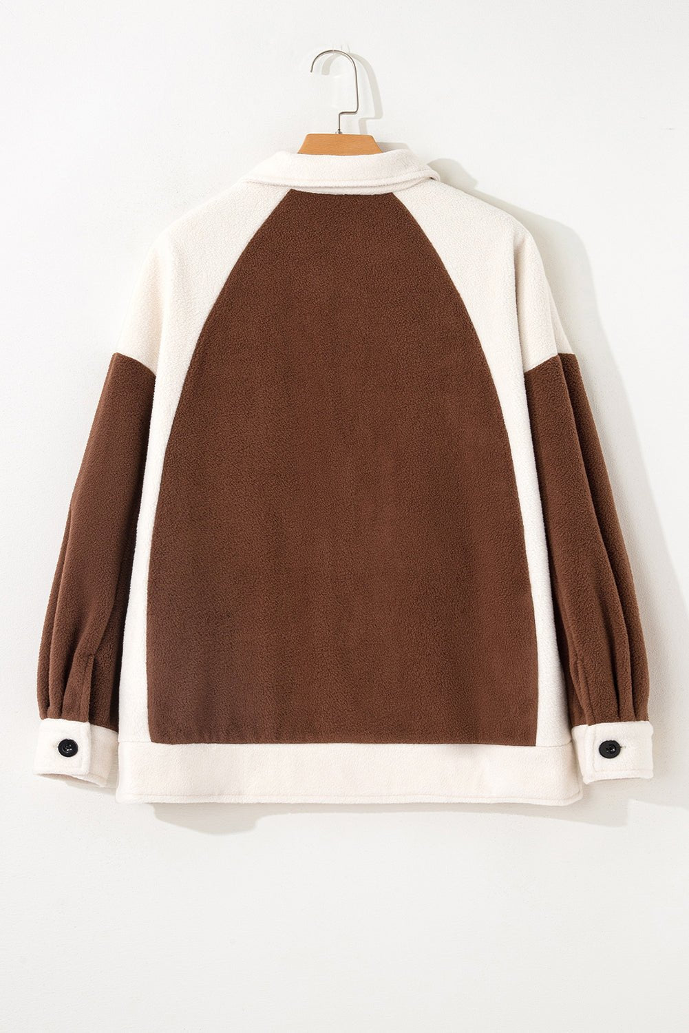 Colorblock Fleece Patchwork Button Down Shacket - Rooted & Reckless Co.