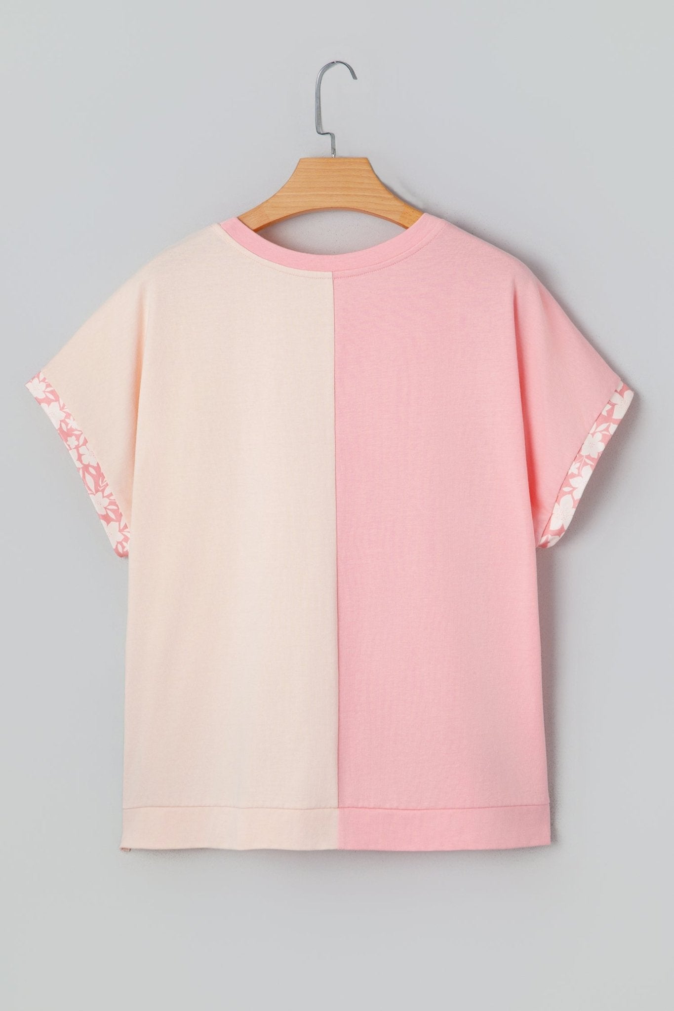Colorblock Flower Patch Short Sleeve T-Shirt - Rooted & Reckless Co.