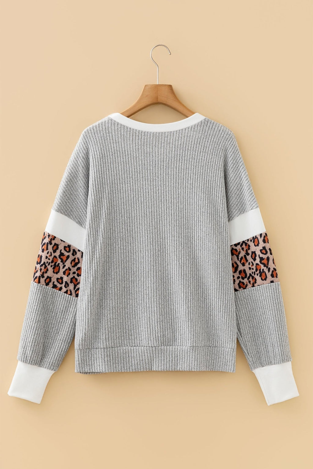 Colorblock Leopard Patchwork Ribbed Knit Top - Rooted & Reckless Co.
