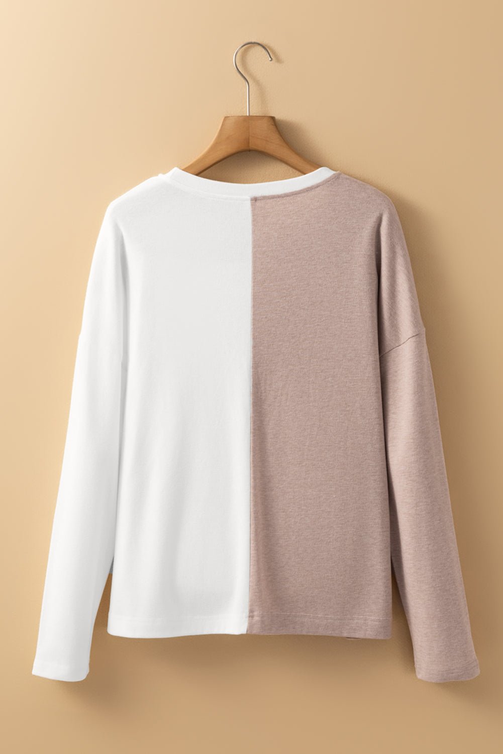 Colorblock Long Sleeve Crew Neck Top - Rooted & Reckless Co.