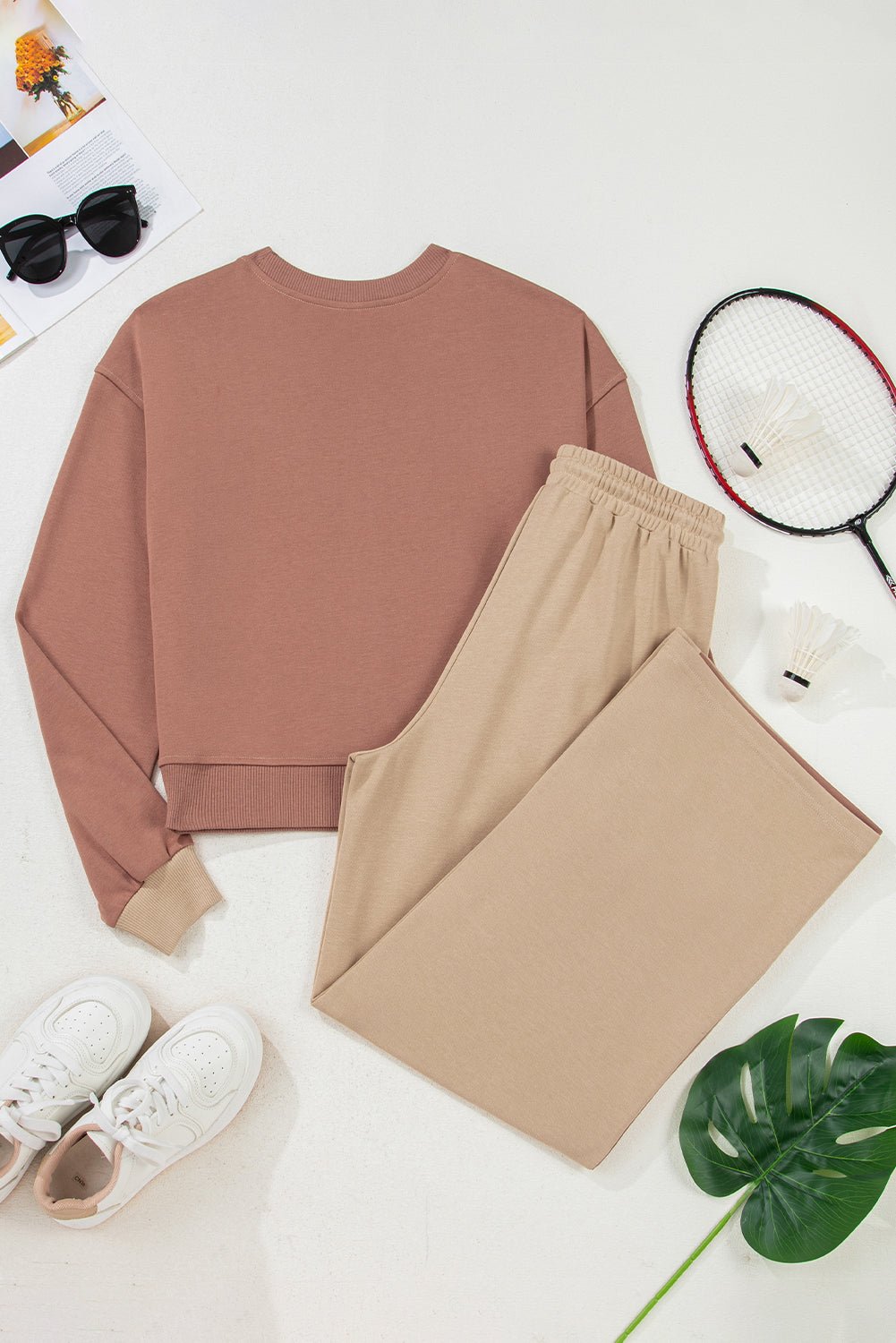 Colorblock Long Sleeve Top and Drawstring Pant Set - Rooted & Reckless Co.