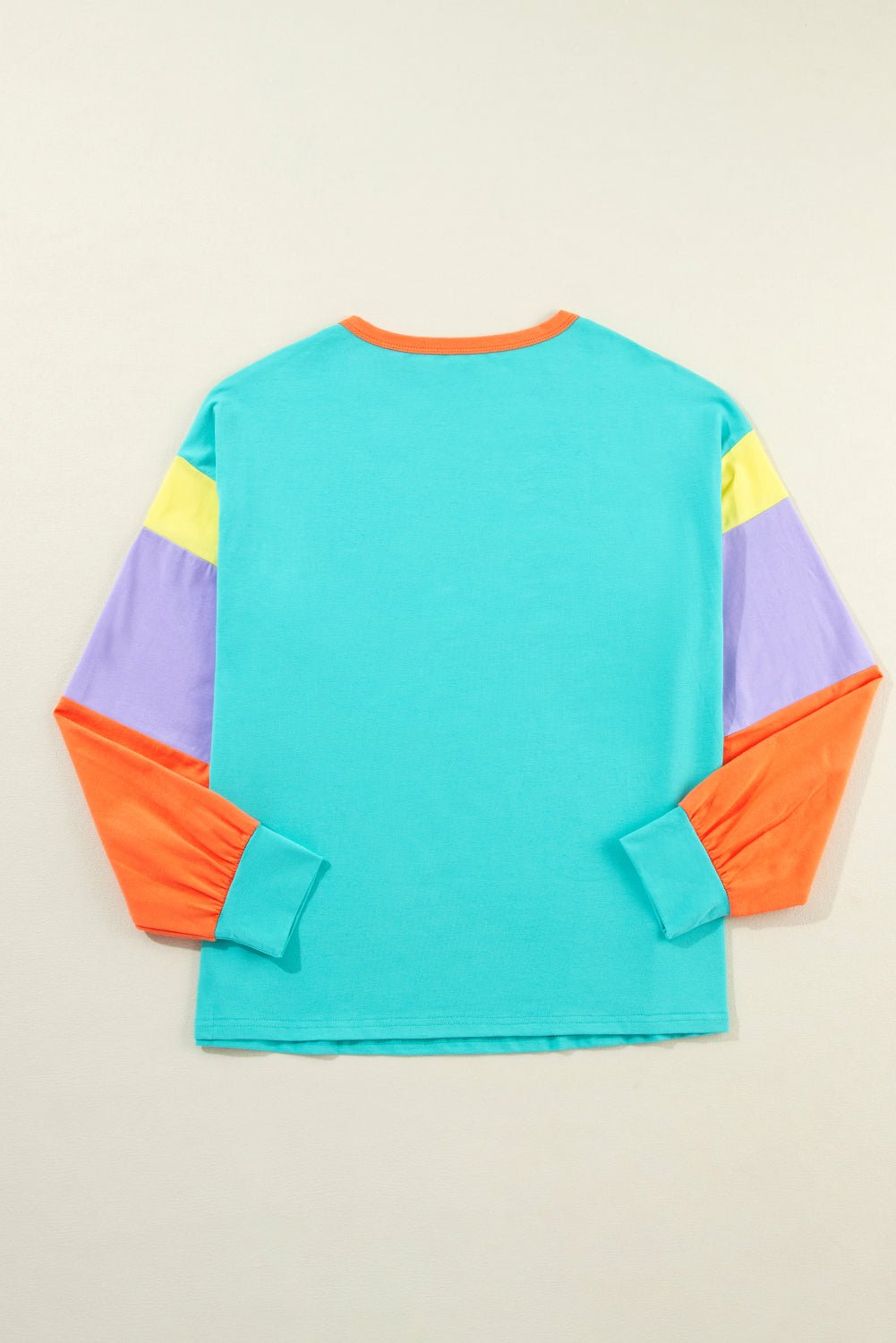 Colorblock Patchwork Long Sleeve Top - Rooted & Reckless Co.
