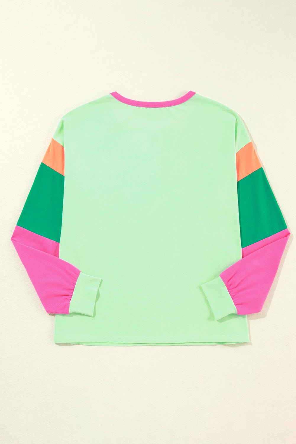 Colorblock Patchwork Long Sleeve Top - Rooted & Reckless Co.