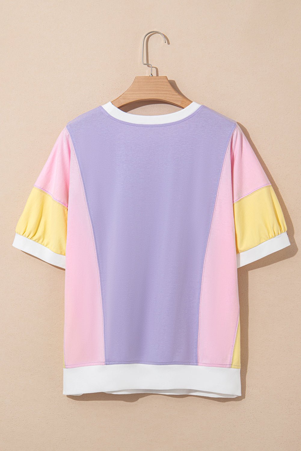 Colorblock Patchwork Short Sleeve Oversized T-Shirt - Rooted & Reckless Co.