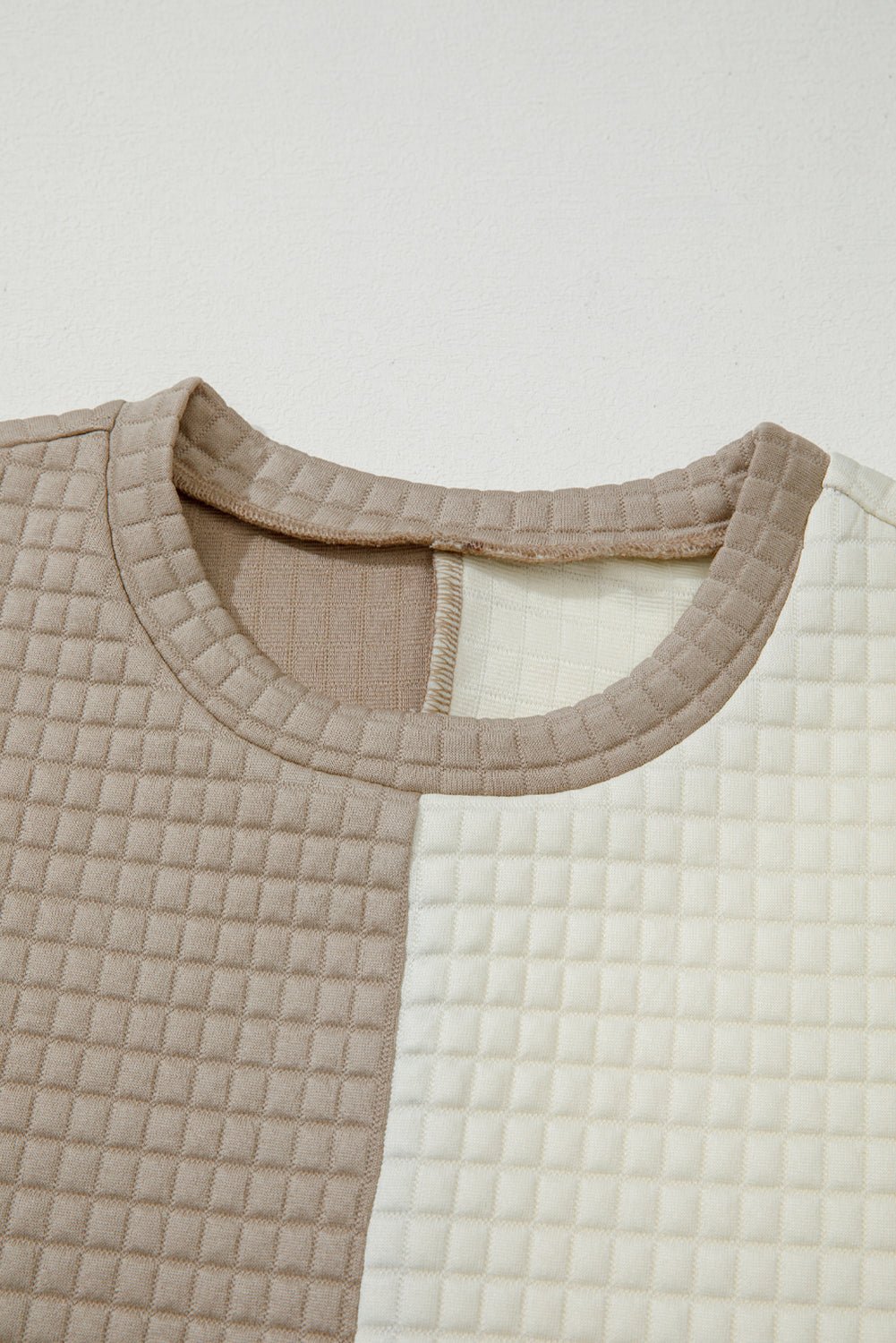 Colorblock Patchwork Textured Top and Short Set - Rooted & Reckless Co.