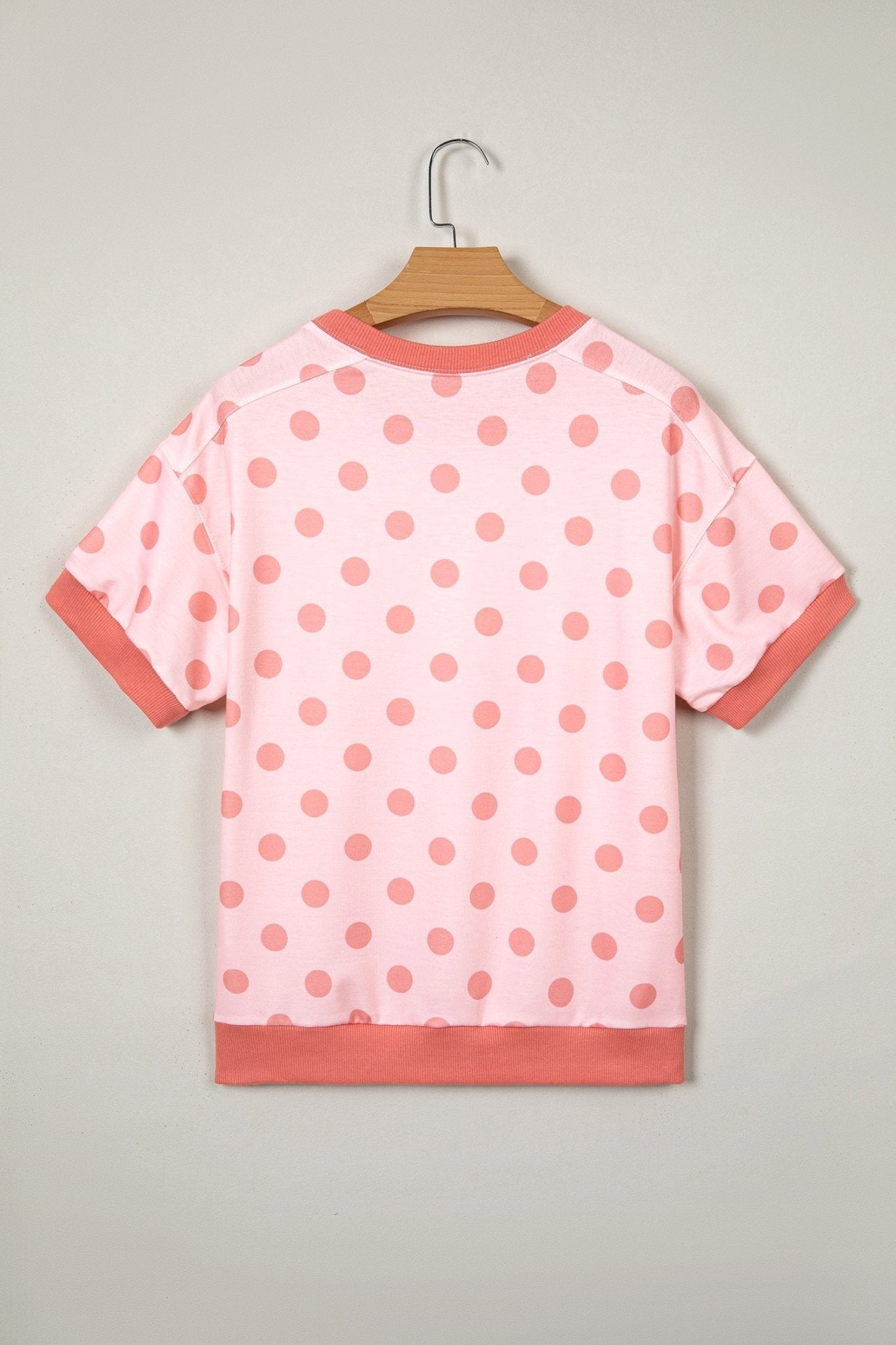Colorblock Polka Dot Short Sleeve Tee - Rooted & Reckless Co.