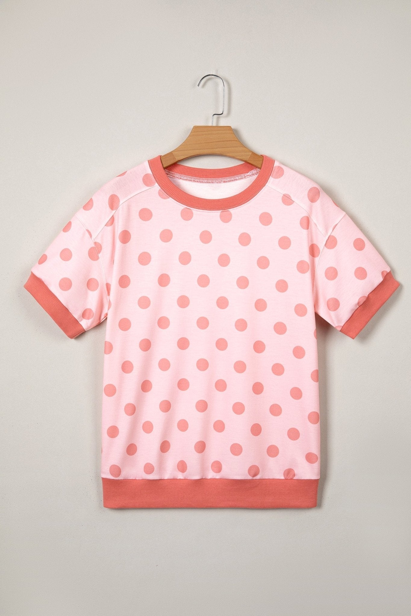 Colorblock Polka Dot Short Sleeve Tee - Rooted & Reckless Co.