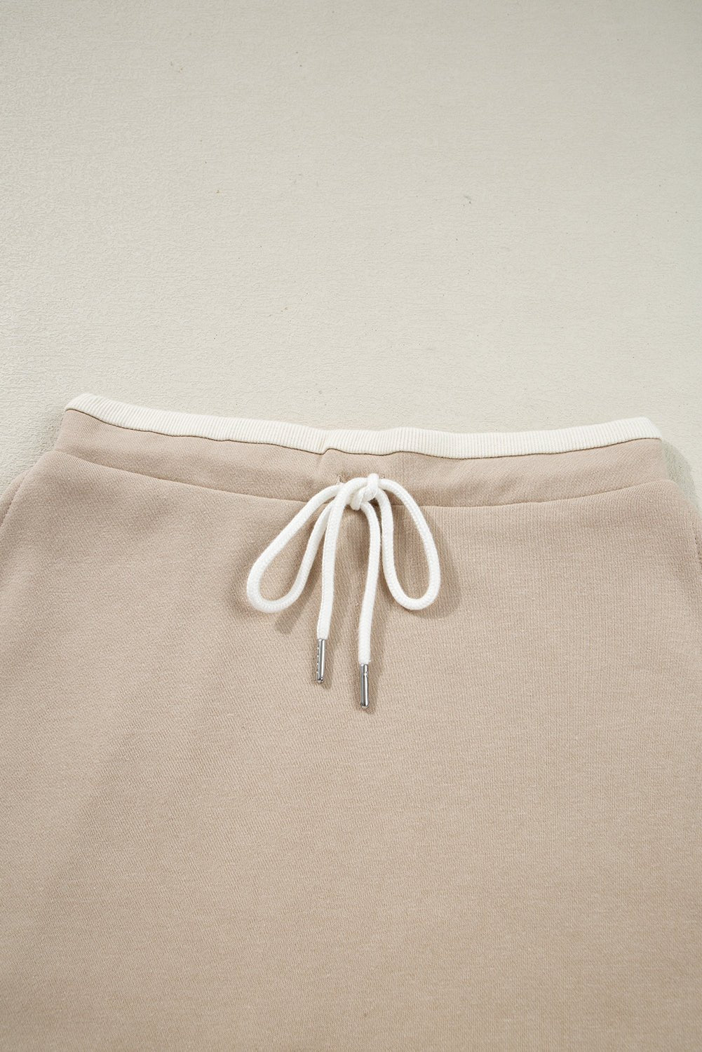 Colorblock Raw Edge Pullover and Drawstring Skirt Set - Rooted & Reckless Co.
