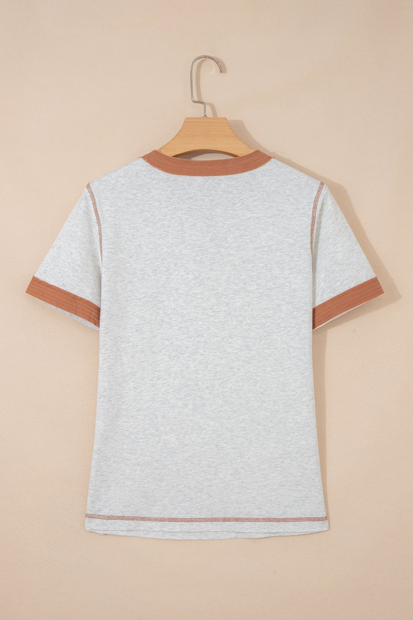 Colorblock Raw Seam Buttoned Henley Tee - Rooted & Reckless Co.