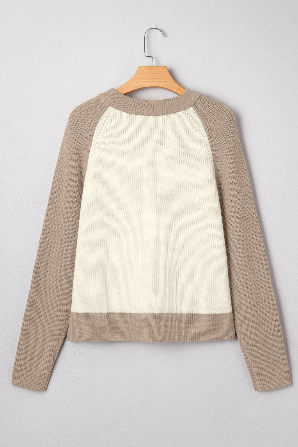 Colorblock Ribbed Knit Buttoned Sweater Cardigan - Rooted & Reckless Co.