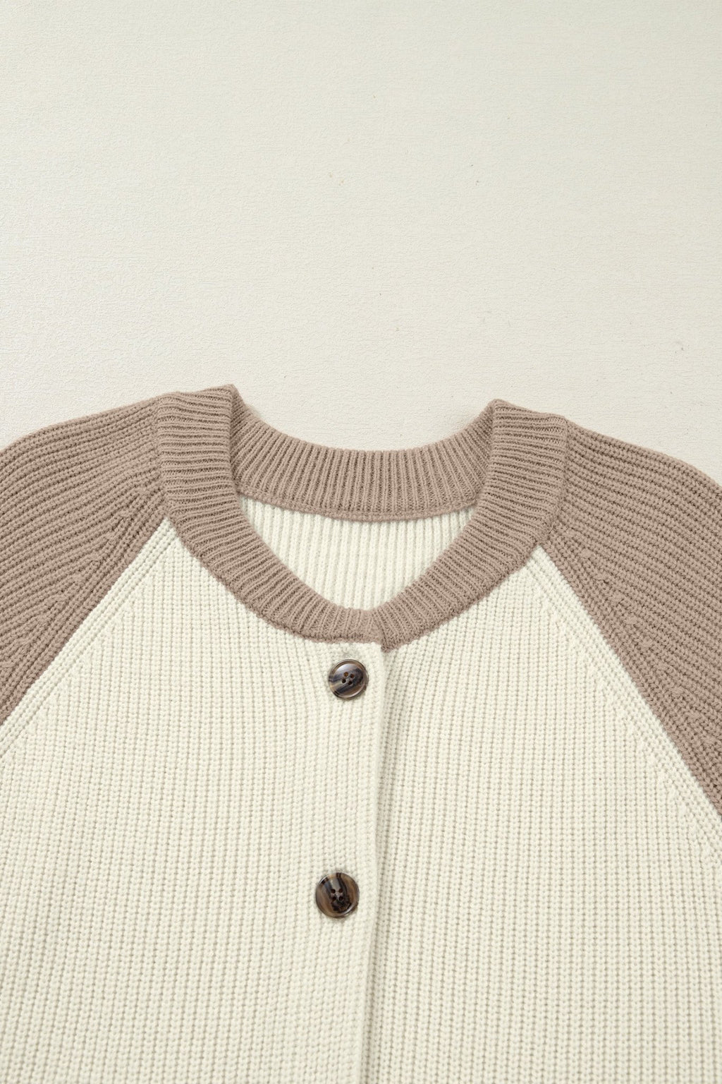 Colorblock Ribbed Knit Buttoned Sweater Cardigan - Rooted & Reckless Co.