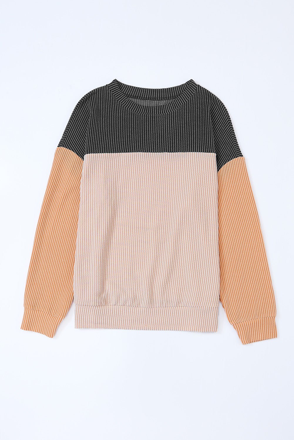 Colorblock Ribbed Long Sleeve Top - Rooted & Reckless Co.