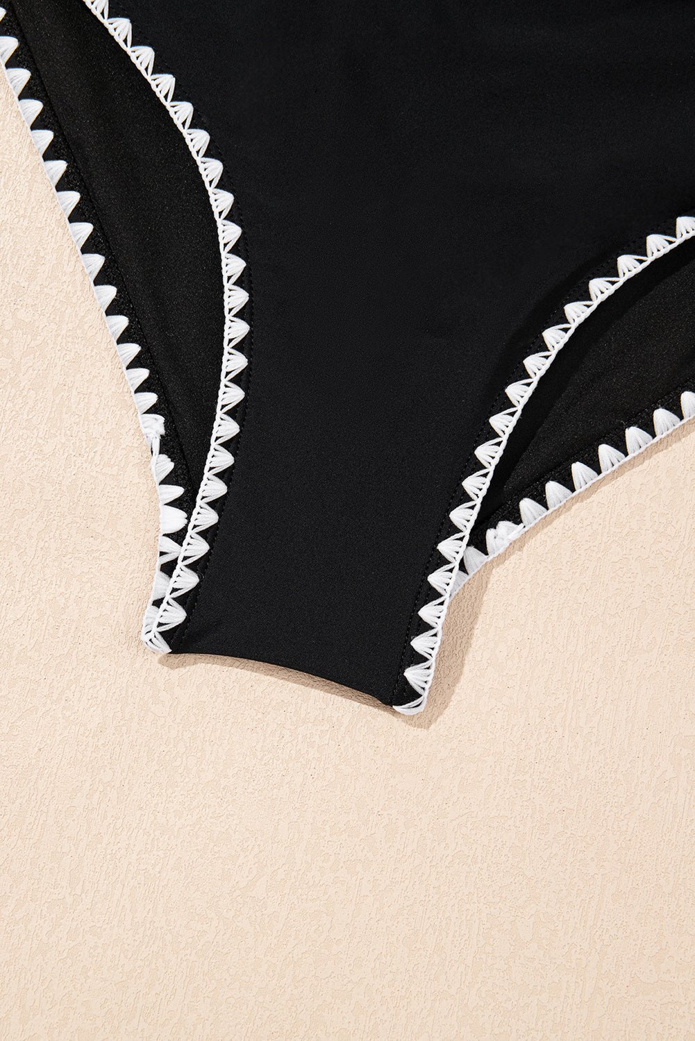 Colorblock Ric-Rac Trim Cutout Swimsuit - Rooted & Reckless Co.