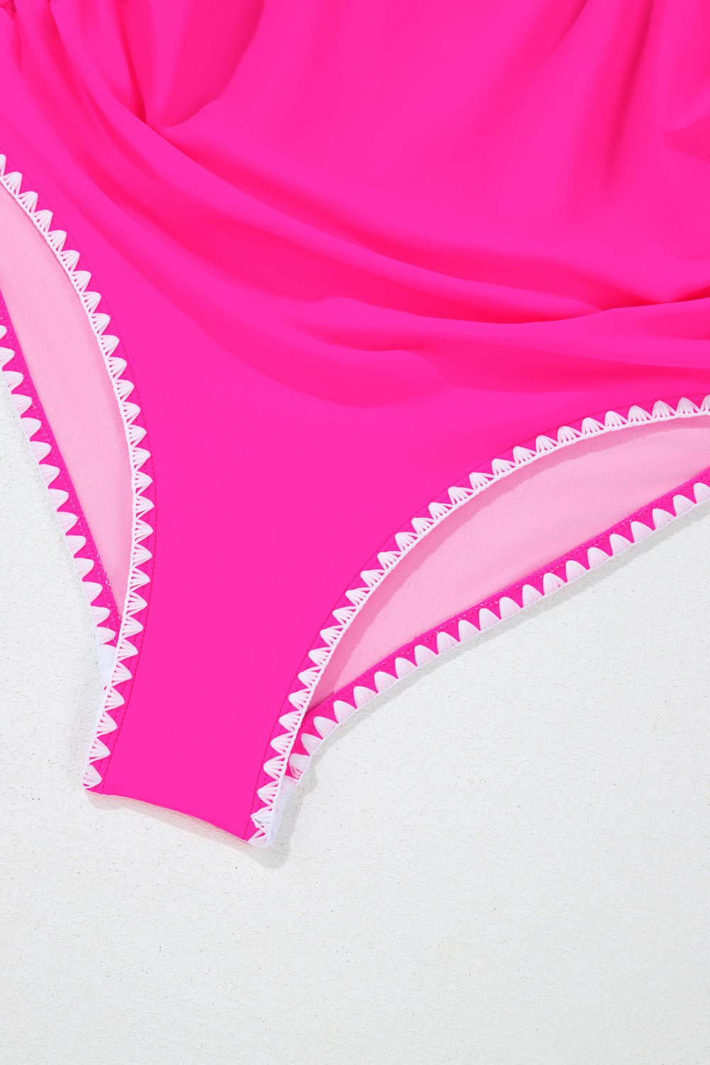 Colorblock Ric-Rac Trim Cutout Swimsuit - Rooted & Reckless Co.