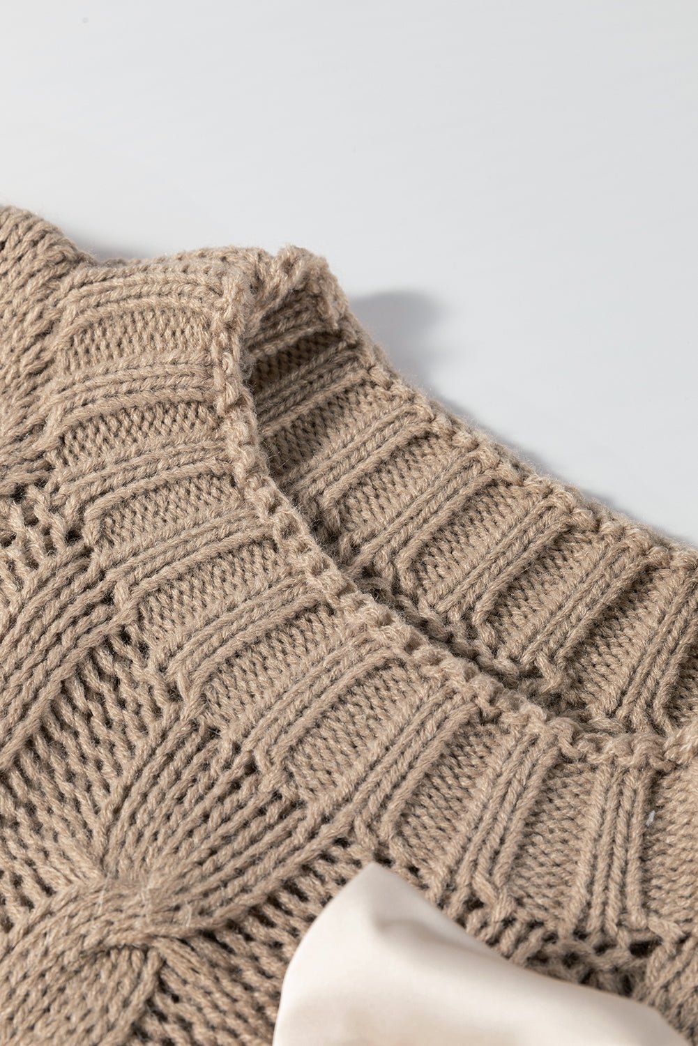 Colorblock Satin Bow Cable Knit Short Sleeve Sweater - Rooted & Reckless Co.