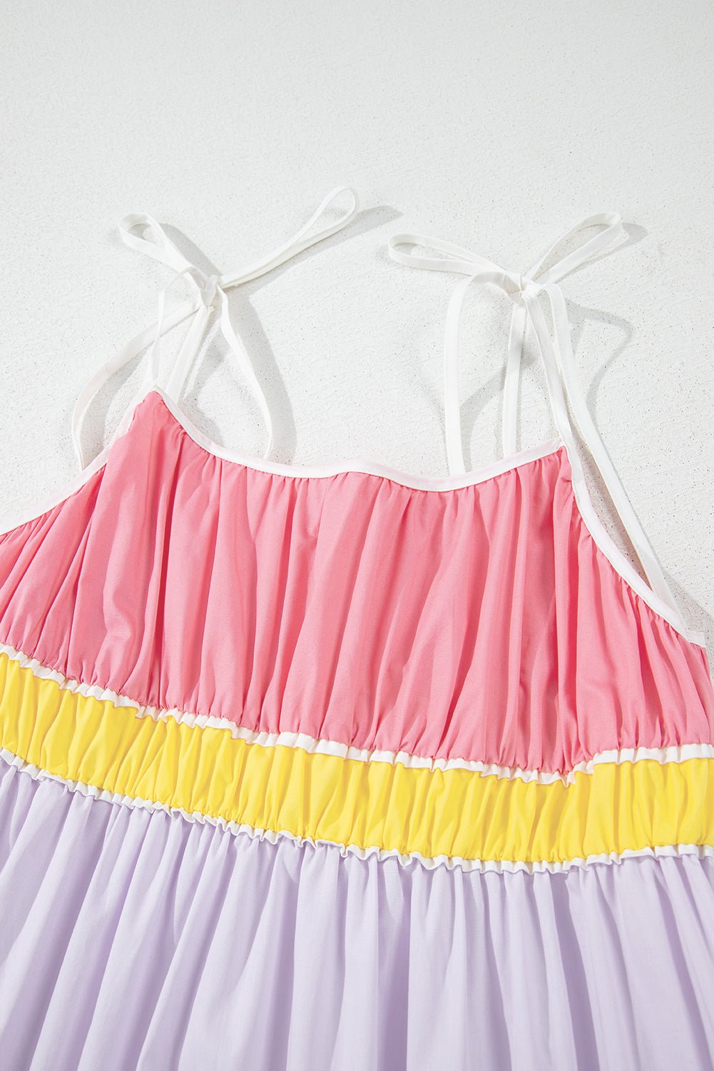 Colorblock Self-Tie Straps Pocketed Flowy Maxi Dress - Rooted & Reckless Co.