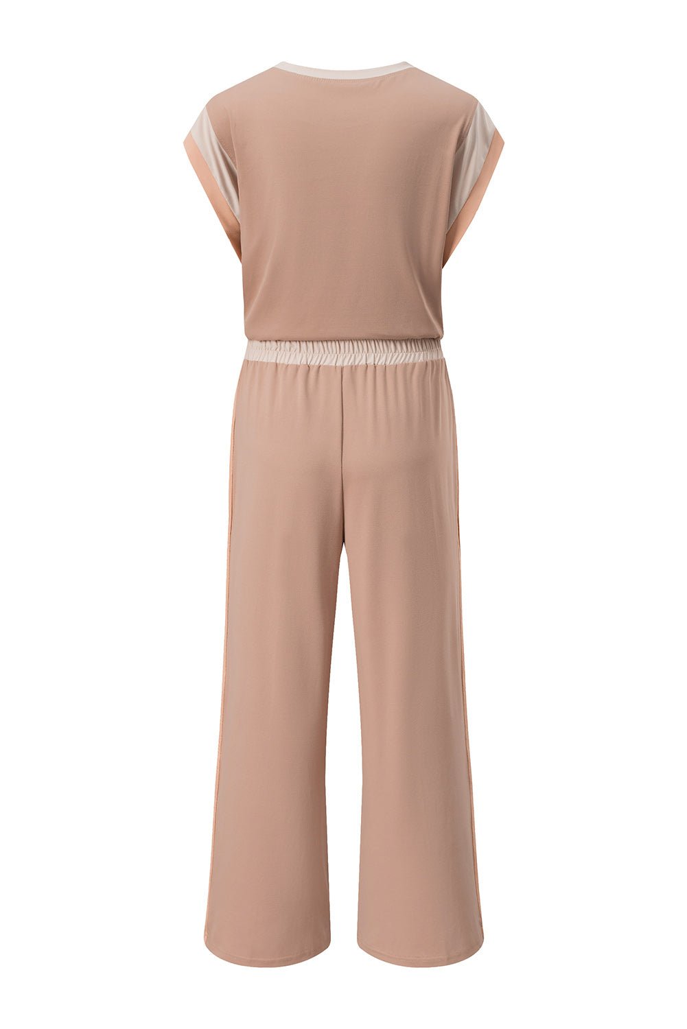 Colorblock Short Sleeve Top & Wide Leg Pants Set - Rooted & Reckless Co.
