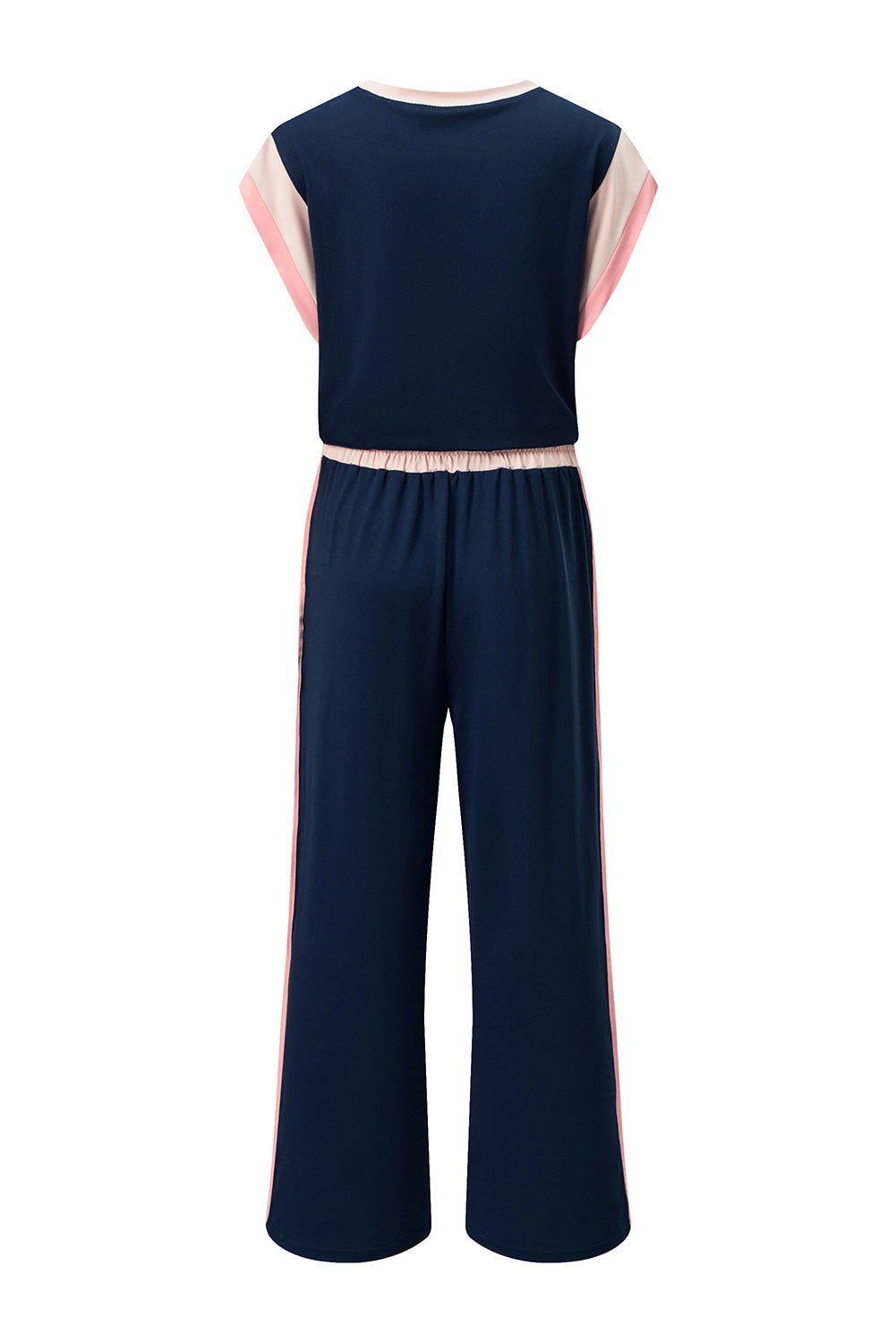 Colorblock Short Sleeve Top & Wide Leg Pants Set - Rooted & Reckless Co.