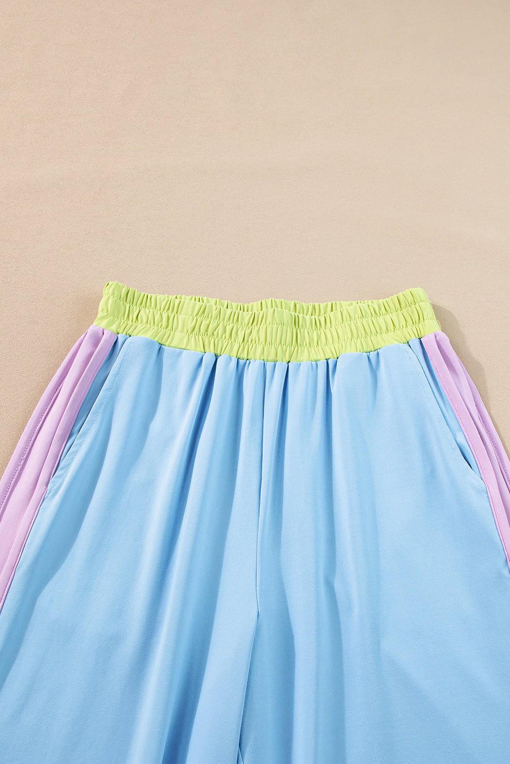 Colorblock Short Sleeve Top & Wide Leg Pants Set - Rooted & Reckless Co.