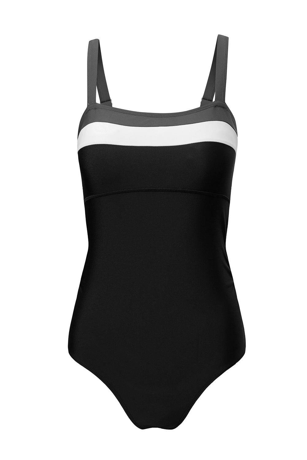 Colorblock Square Neckline One-Piece Swimsuit - Rooted & Reckless Co.